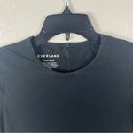 Everlane The Short Sleeve Crew Neck Black Bodysuit, Size Small Photo 4