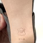 Talbots  "Emmie" Patent Leather/Suede Smoke Grey Open Toe Sandal Heels Photo 5