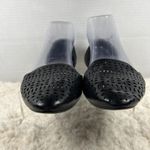 Isaac Mizrahi New York Black Pointed Toe D'Orsay Flats Vegan Perforated Size 8.5 Photo 2