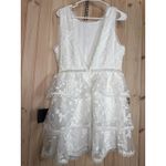 Lulus NWT  Look So Sweet White Embroidered Lace Mini Dress Cocktail Party Size L Photo 6
