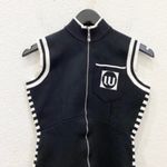 ZOEY. W Los Angeles Black & White Knit Bodysuit Romper Size S Photo 6