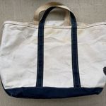 Vintage LL Bean Blue & White Canvas Boat & Tote Bag Photo 2
