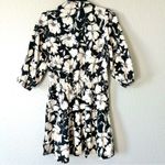 ZARA  Black & Cream Floral Shirt Dress Size XS Photo 2