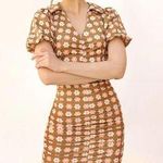 Storia 🆕🌼NWT Women’s  Body Con Ruched Retro Flower Print Dress Size M Photo 0