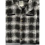Dylan  Sherpa‎ Jacket Women Large Plaid Faux Fur Button Up Cozy Soft Plush Photo 5