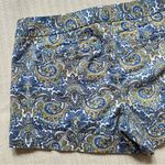 J.Crew City Fit Stretch Shorts in Blue and Gold Paisley Size 2 Photo 5