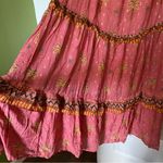 Farm Rio  Dress Coqeuirissimo Metallic Palm Trees Maxi Summer Beach Pink M NWT Photo 3
