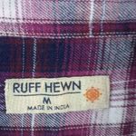 Ruff Hewn  M Pink Purple Hombre Plaid Long Top Photo 7