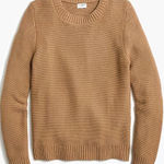 J.Crew  Classic Crewneck Sweater Caramel Brown Knit Cotton Thick Womens Size XXS Photo 0