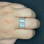 Handmade Cross Silver Ring - Size 10 Photo 2
