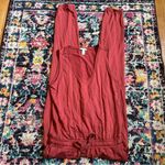 Daily Ritual Tie Waist Sleeveless stretch Jumpsuit Womens Small Red Photo 7