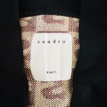 Sandro  Brown Beige Long Coatigan With Jacquard Pattern - 1 (Small) Photo 1