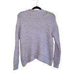 American Eagle Light Purple High Neck Chunky Knit Tunic Sweater Photo 4