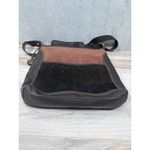 The Sak Iris Leather Crossbody Brown Black Two Tone Metallic Suede Shoulder Bag Photo 6
