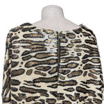 ZARA Top Special Edition Leopard Cheetah Print Sequin Blouse Shirt Size Medium Photo 7