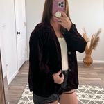 CP Shades  burgundy velvet Button down blouse‎ Photo 7