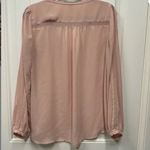 White House | Black Market WHBM Darla Studded Blouse in Rose Smoke sz 2 EUC Photo 8