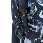 Elisa Cavaletti Long Sleeve Graphic Dress Luxury Italian Made Size Small Black Photo 4