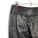 Vintage Context 100% Leather High Waisted Boot Cut Black Minimalist Pants 6P Photo 8