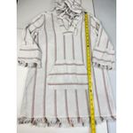Faherty  Striped Beach Cover-Up Hooded Tunic Dress with‎ Pockets and Fringe Photo 2