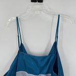 Cacique  Blue Colorblock Sheer Satin Chiffon Slip Plus Size 26 HEAVILY FLAWED Photo 7