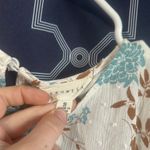 Prómesa Promesa Cream and Blue Floral Blouse Photo 1