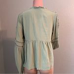Newbury Kustom  SHIRT BELL SLEEVE BLOUSE XL SAGE GREEN FALL RELAXED FIT  NWT #154 Photo 10