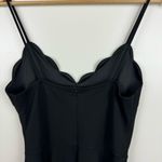 AQUA Scalloped V-Neck Fit and Flare Mini Dress Sz M | LBD Date Night Flirty Chic Photo 4