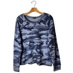 Rails Sweatshirt Women Medium Blue Indigo Camo Theo Long Sleeve Crew Athleisure Photo 1
