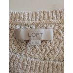 Loft ‎ Beige Textured Open Knit Sweater Long Sleeve Pullover Lightweight S Photo 2