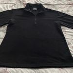 Columbia black fleece 1/4 zip closure logo on the back sweatshirt, size M top Photo 12