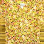 Bethany L All Over Floral Orange Feminine Top Size L Photo 1