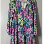 Lilly Pulitzer Lucee Dress Pigment Purple Party All The Tide X-Small Blue Multi Photo 1