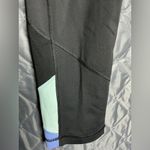 Lululemon  athletica Black Leggings with Blue and Yellow Trim Photo 3