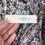 Lavender Brown Stitch Fix Burgundy Jenna Split Neck Silk Blouse Sz.M NWT Photo 6