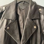 INC  International Concepts black faux leather Jacket XL Photo 3