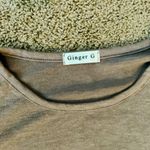 Ginger G  Women’s Brown Long Sleeve Top with Black Zipper Pocket Size Small Photo 1