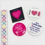 Lot of 4 Vintage Mary Kay Fashion Pins Pink Black White Round Square Photo 3