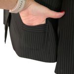 Tahari Arthur S. Levine Womens Petite Pinstripe Blazer 10P Black/Gray 3 Button L Black Photo 4