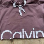 Calvin Klein Performance Women's Logo Long Sleeve Raglan Crop Pullover Hoodie Purple Size M Photo 8