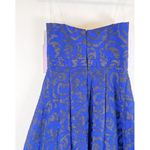 JS Collections NWT Dress Blue Jacquard Hi Low Ballgown Strapless Cocktail Size 8 Photo 7