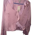 A New Day BNWT Pink Women’s size medium Ruffle Blouse Photo 0