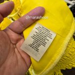 Alice + Olivia  Bleeker Yellow Ruffled Eyelet Lace Crop Top Photo 7