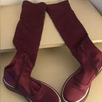 Free People  women Burgundy Outer Limits over the knee boots. Size 6.5 Photo 2