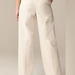 J.Crew women’s Full length wide leg trouser cotton linen blend ivory Sz 12 NWOT Photo 1