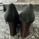 Tory Burch | Black Suede Snakeskin Cap Pacey Block Heels Size 9.5 Photo 6