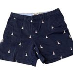 Women’s Bermuda Shorts GH Bass Heritage Collection Size 10 Navy Sailboat Design Blue Photo 1