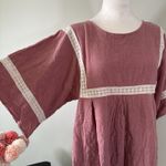 L Love Pink Boho Dress Small S Lace 100% Cotton Photo 1