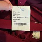 DESSY COLLECTION Cutaway Shoulder Crepe Column Gown Halter Criss Cross Back 14 Red Photo 9