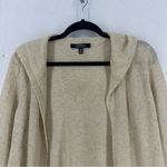 Saks 5th Avenue Saks Fifth Avenue Cashmere Thin Hooded Cardigan Womens Medium Beige Photo 1
